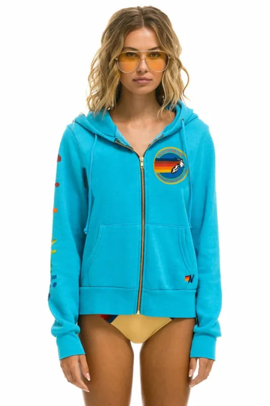 AVIATOR NATION MANHATTAN BEACH  HOODIE - NEON BLUE sold by Aviator Nation