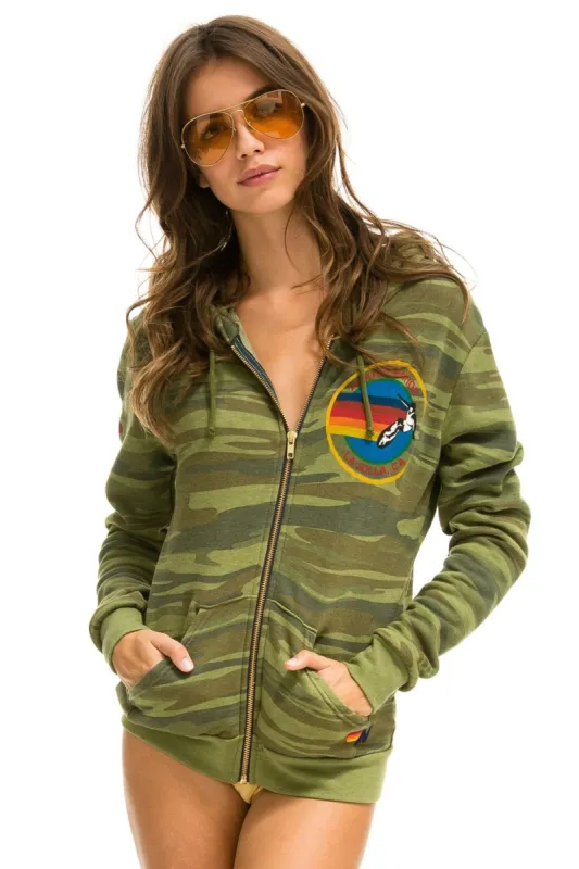 AVIATOR NATION LA JOLLA ZIP HOODIE - CAMO sold by Aviator Nation