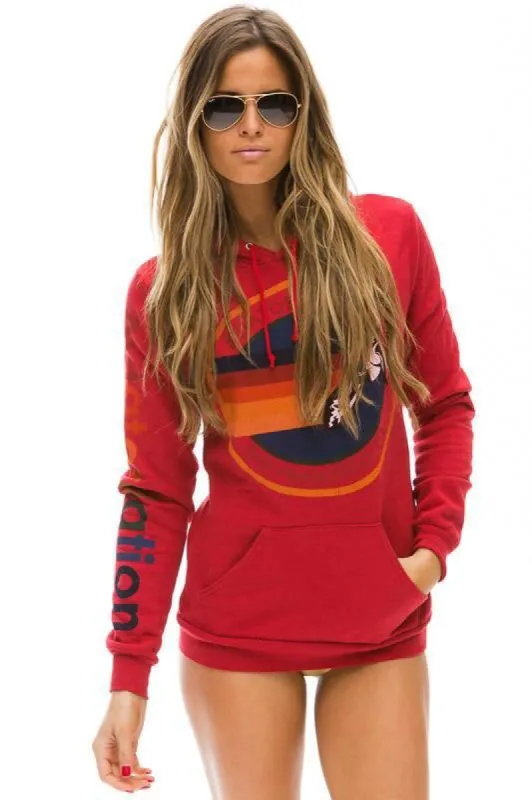 AVIATOR NATION SAN FRANCISCO PULLOVER HOODIE - RED sold by Aviator Nation