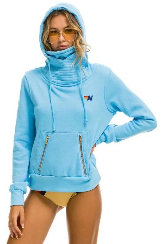 BOLT NINJA PULLOVER HOODIE - SKY // NEON PINK sold by Aviator Nation