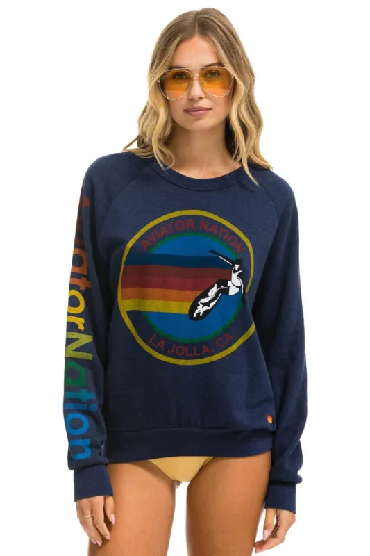 AVIATOR NATION LA JOLLA CREW SWEATSHIRT - NAVY sold by Aviator Nation