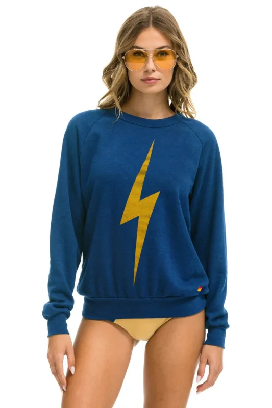 BOLT CREW SWEATSHIRT - ROYAL sold by Aviator Nation