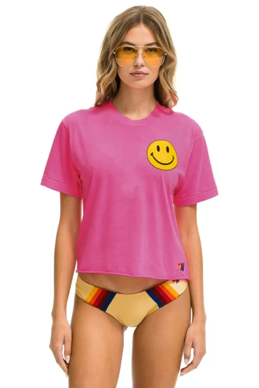 SMILEY 2 BOYFRIEND TEE - PARIS PINK sold by Aviator Nation