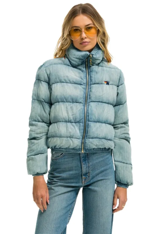 DENIM APRES PUFFER JACKET - SUPER LIGHT sold by Aviator Nation