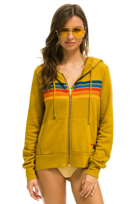 5 STRIPE HOODIE - HONEY 2 sold by Aviator Nation