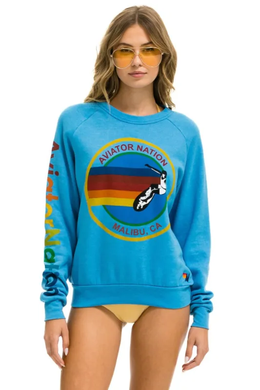 AVIATOR NATION MALIBU SWEATSHIRT - OCEAN sold by Aviator Nation