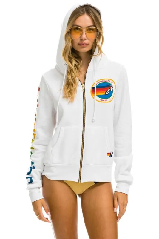 AVIATOR NATION MIAMI HOODIE - WHITE sold by Aviator Nation