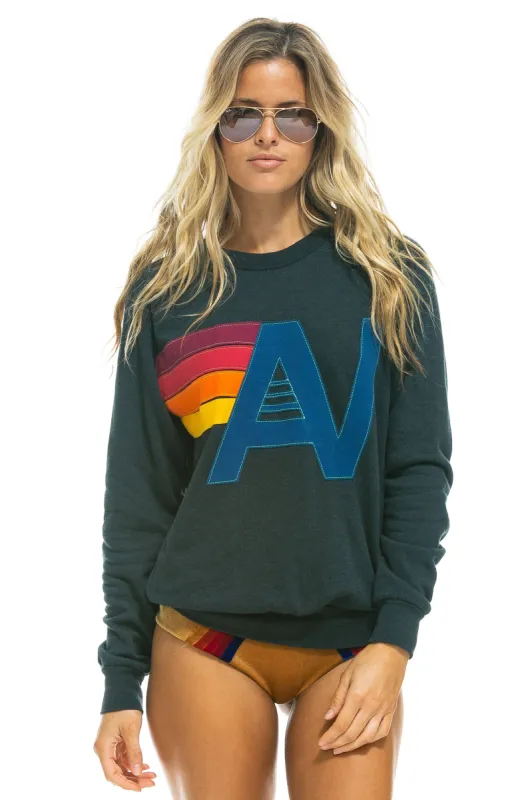 LOGO STITCH CREW SWEATSHIRT - CHARCOAL sold by Aviator Nation