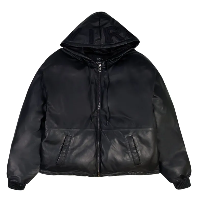 NAPPA LEATHER PUFFER HOODIE sold by Avirex