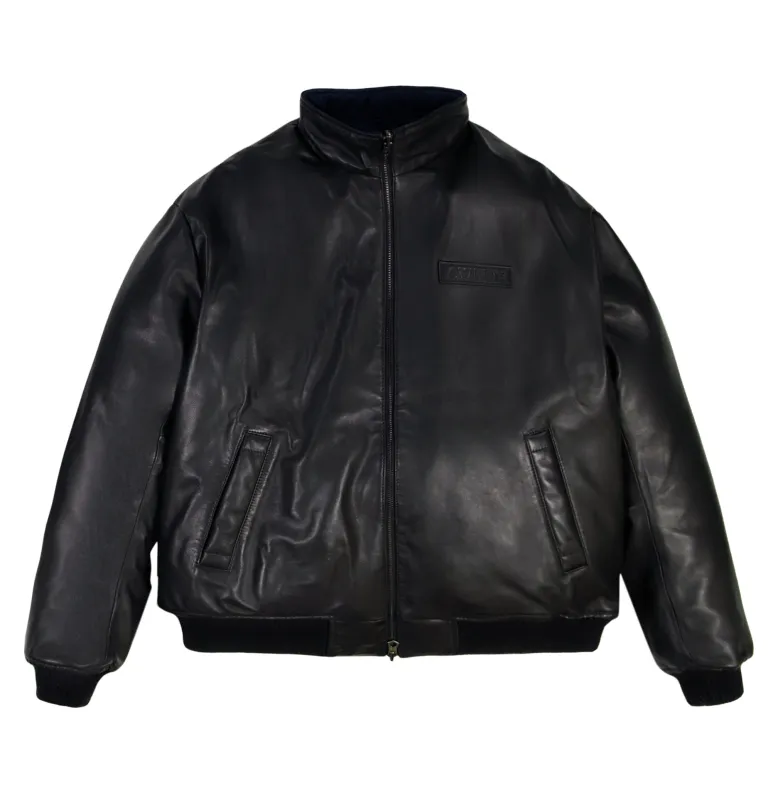 REVERSIBLE NAPPA LEATHER TRACK JACKET made by Avirex