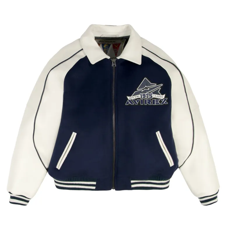 CLASSIC WOOL LEATHER VARSITY JACKET made by Avirex