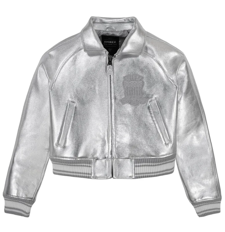 LIMITED EDITION CROPPED METALLIC ICON JACKET sold by Avirex