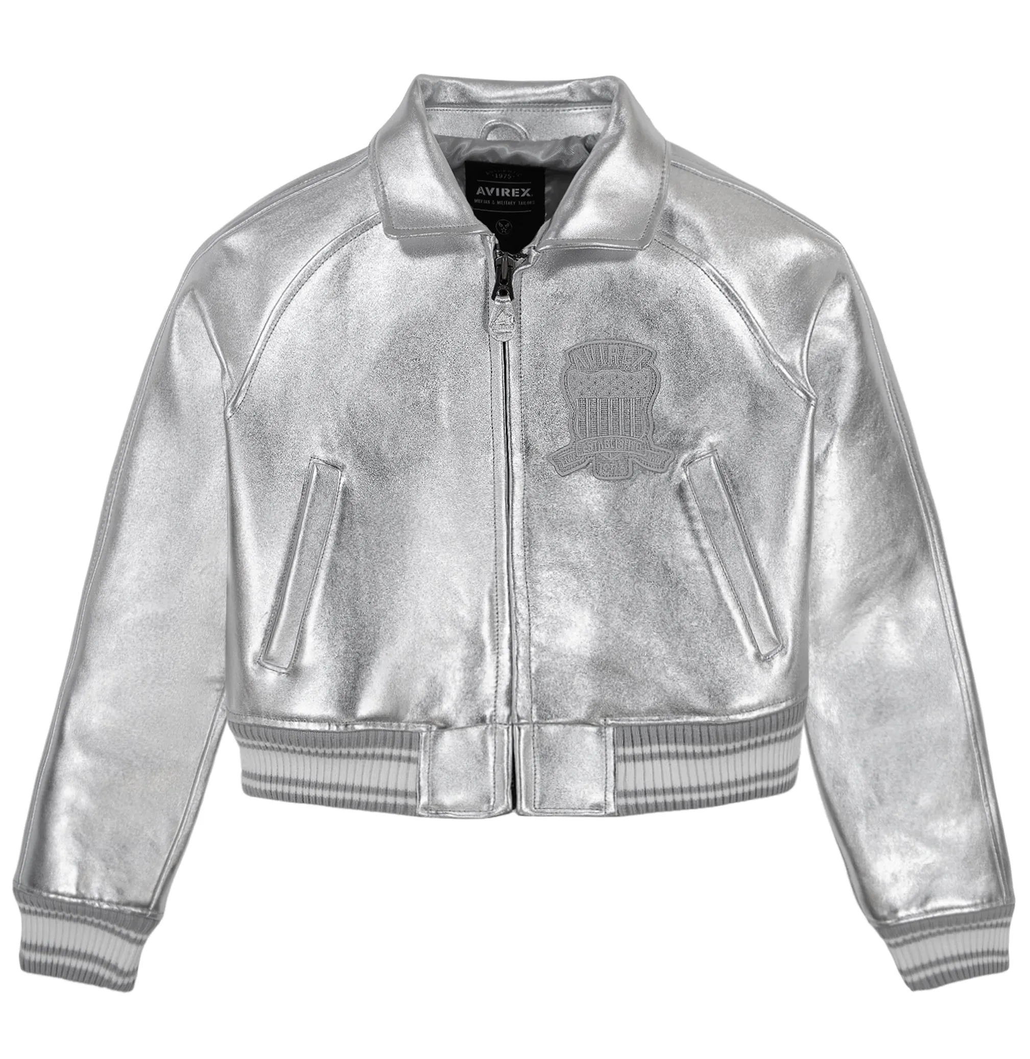 LIMITED EDITION CROPPED METALLIC ICON JACKET sold by Avirex