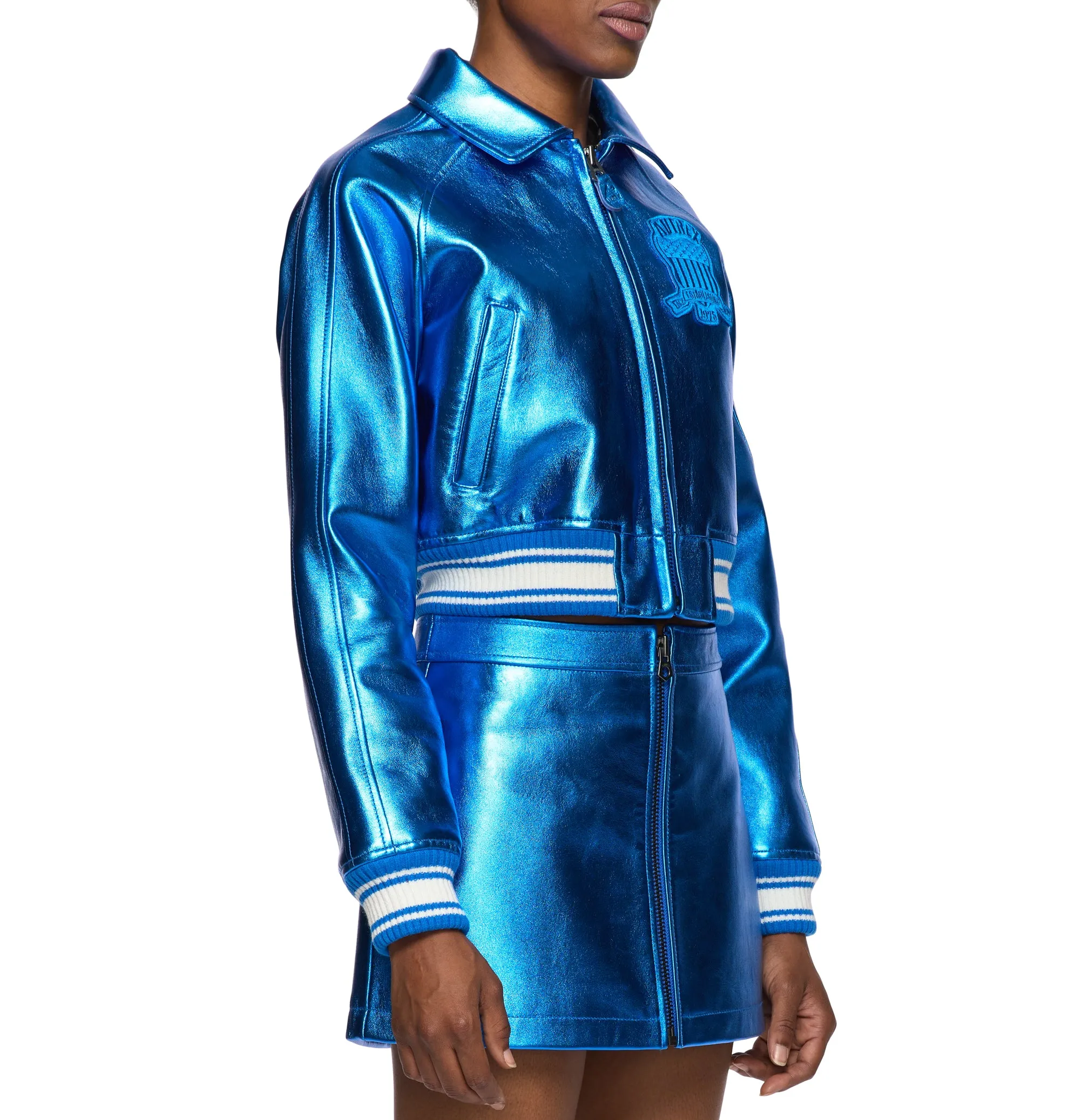 LIMITED EDITION CROPPED METALLIC ICON JACKET sold by Avirex product image thumbnail 5