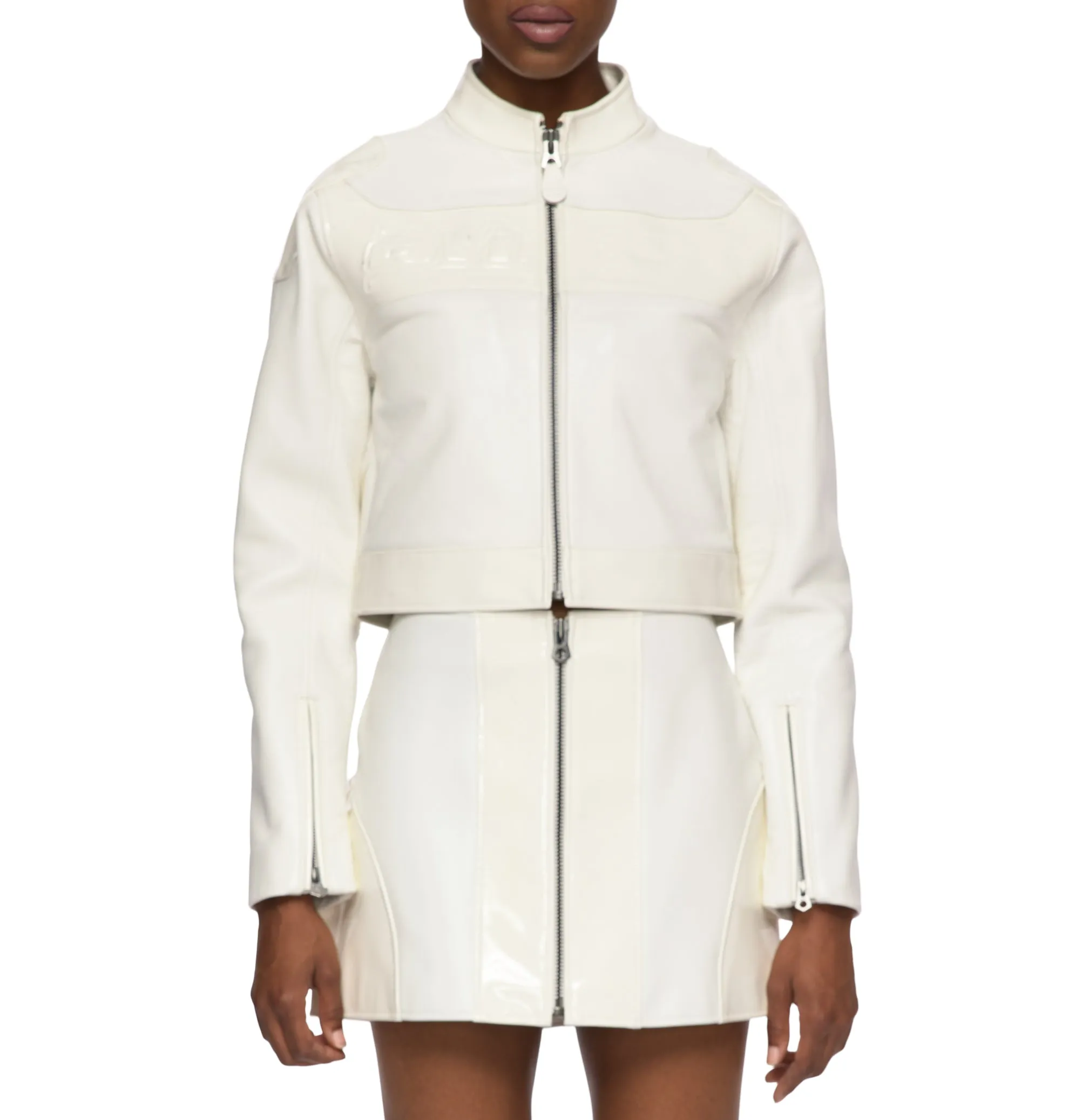 CROPPED PATENT LEATHER MOTO JACKET sold by Avirex product image thumbnail 3