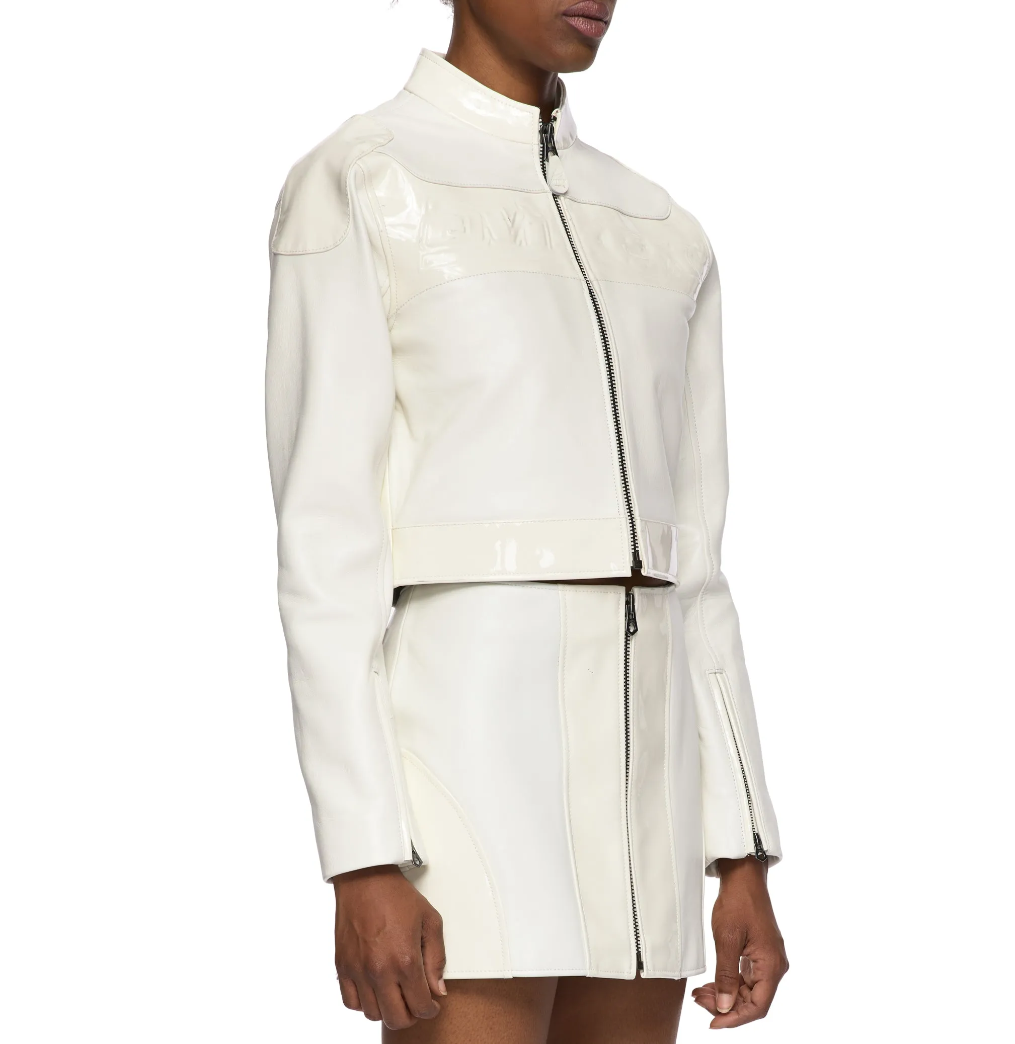 CROPPED PATENT LEATHER MOTO JACKET sold by Avirex product image thumbnail 5