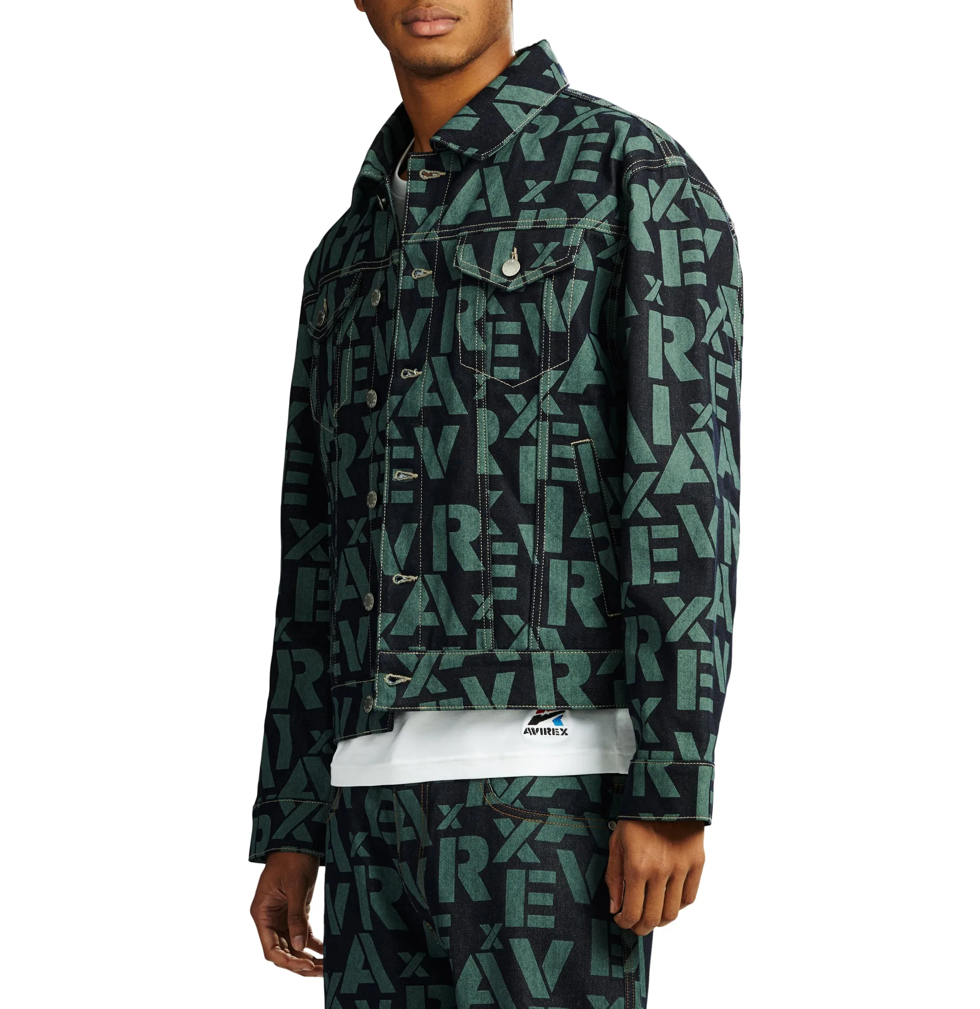 MONOGRAM DENIM JACKET sold by Avirex product image thumbnail 4