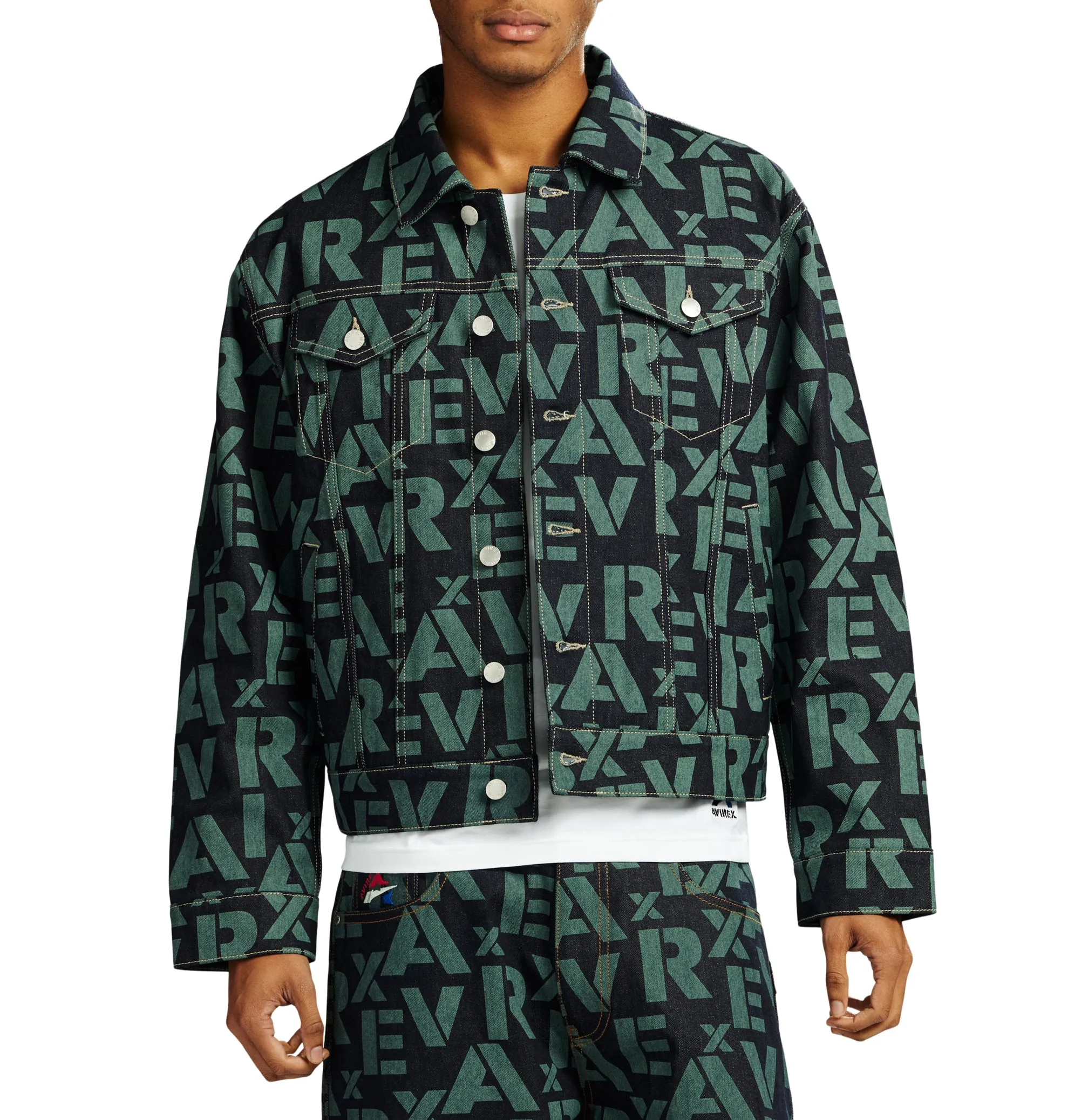 MONOGRAM DENIM JACKET sold by Avirex product image thumbnail 3