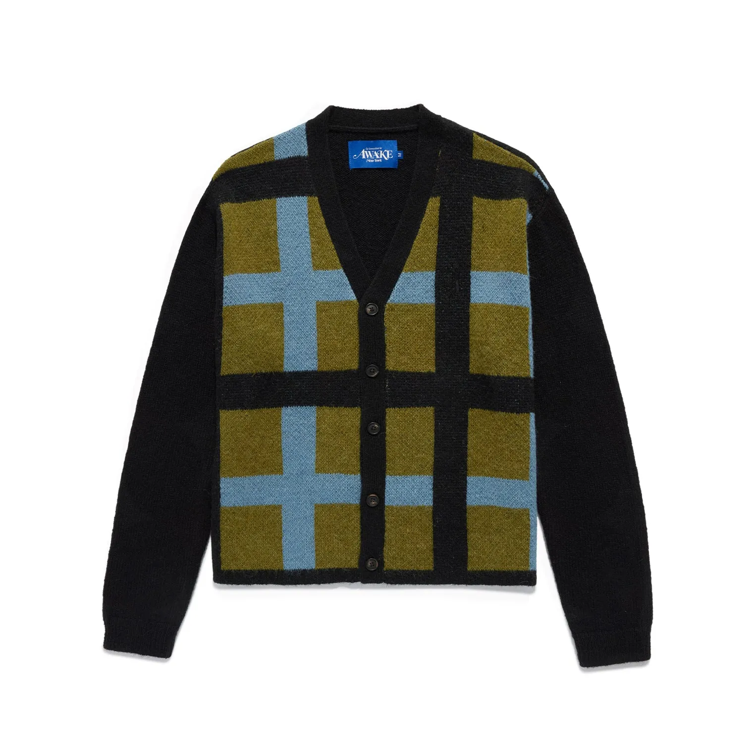 Plaid Alpaca Blend Cardigan sold by Awake