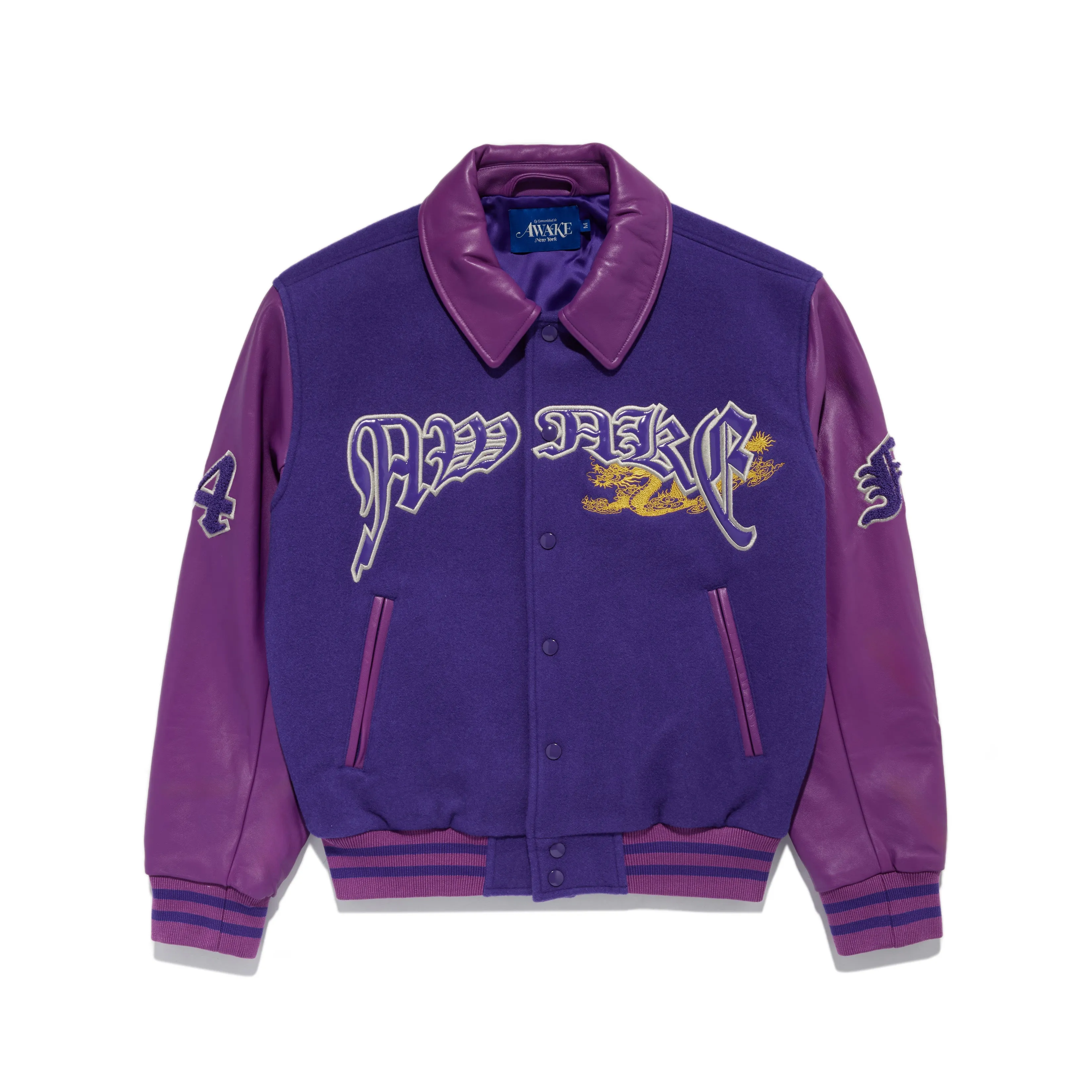 Dragon Embroidered Varsity Jacket sold by Awake