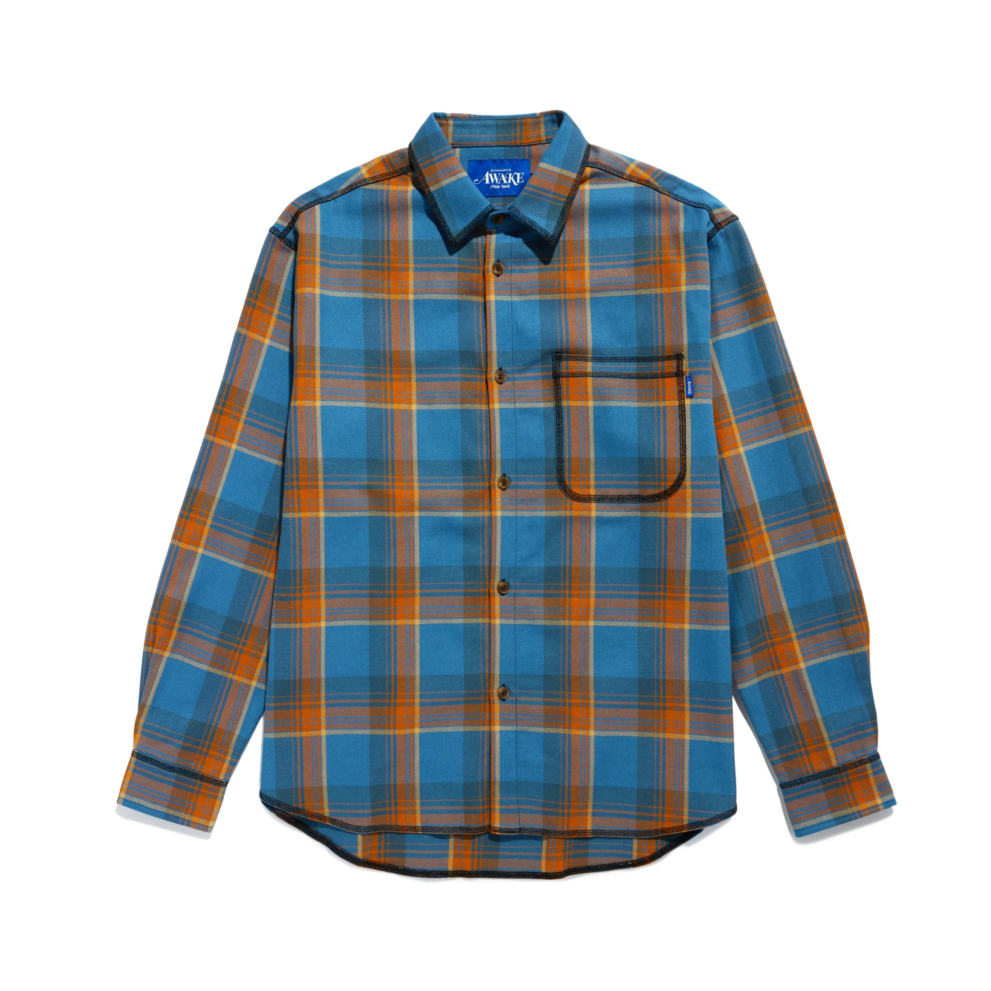 Contrast Stitch Flannel Shirt sold by Awake