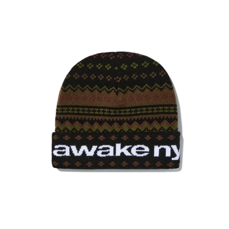 Intarsia Knit Beanie sold by Awake