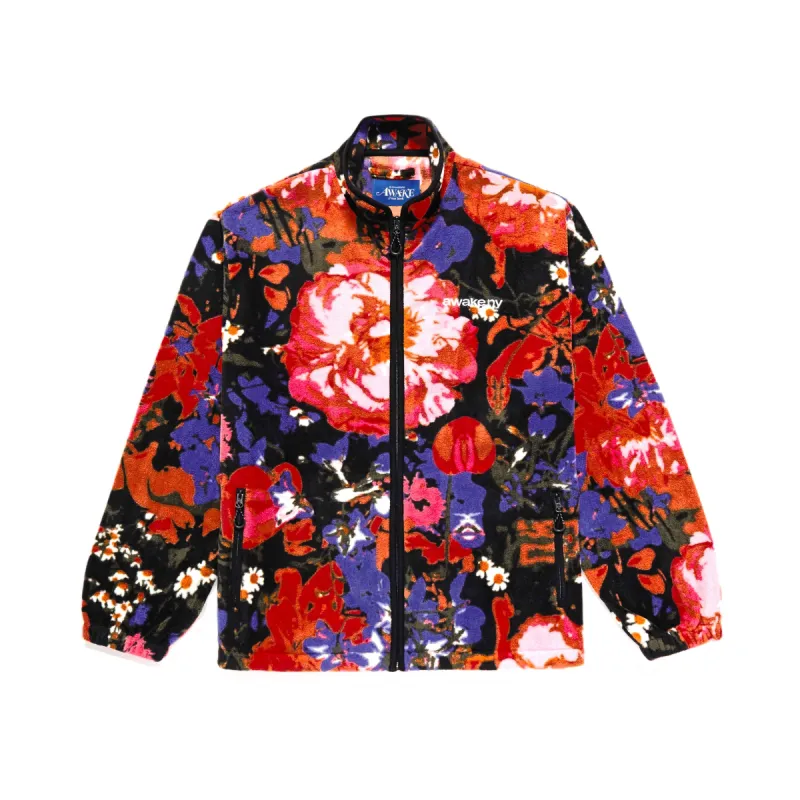 Floral Print Fleece Jacket sold by Awake