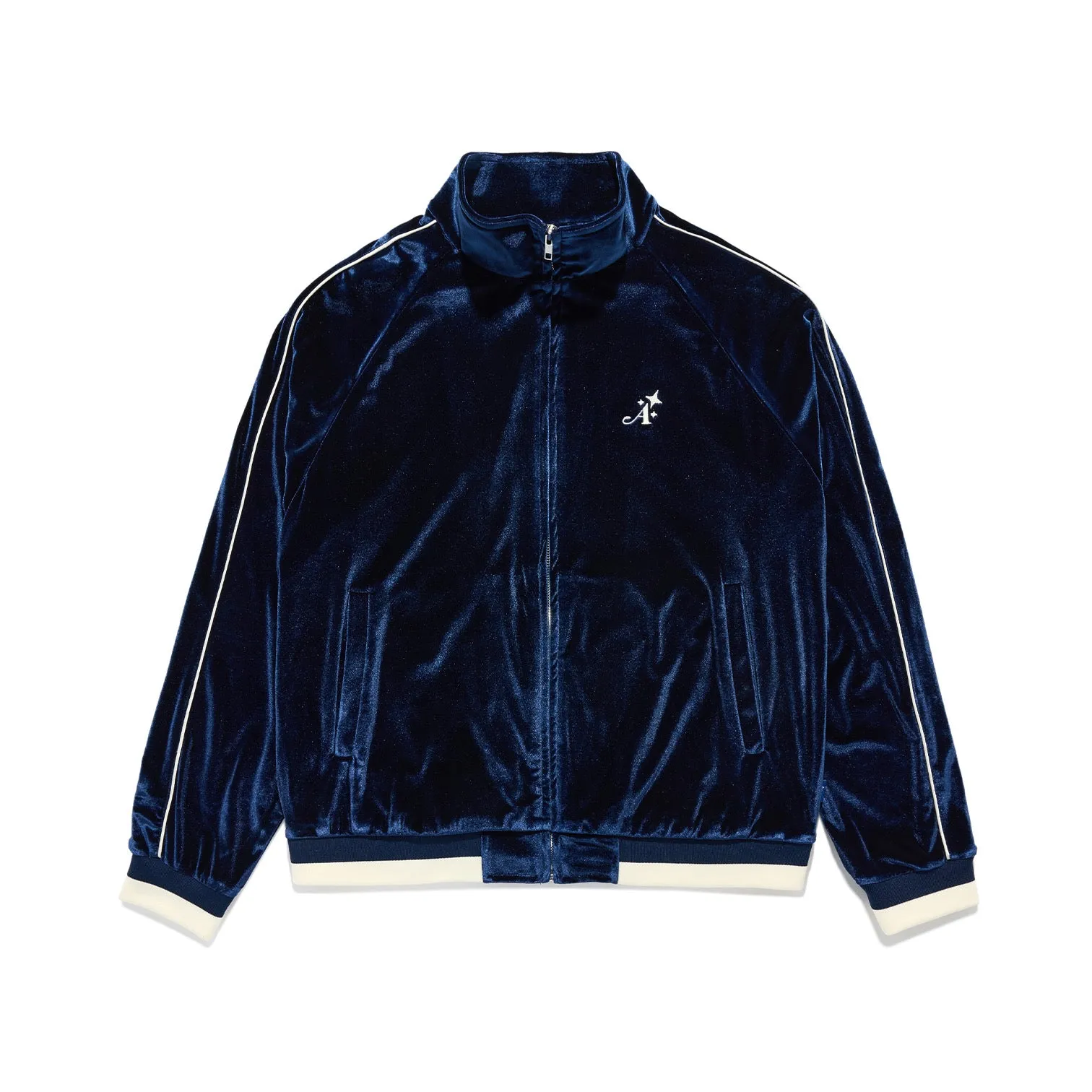 Star "A" Embroidered Velour Track Jacket sold by Awake