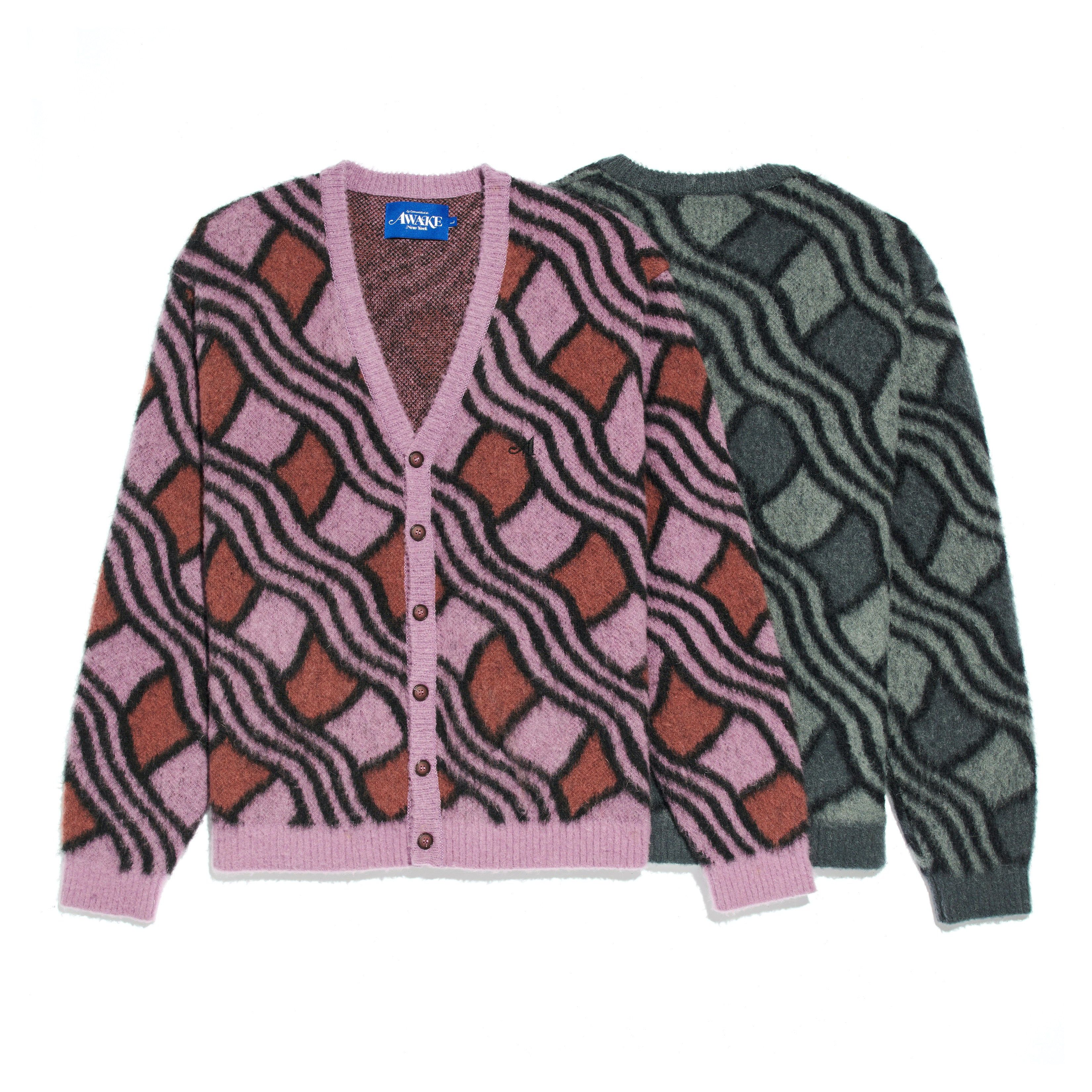 Wavy Jacquard Mohair Cardigan sold by Awake product image thumbnail 5