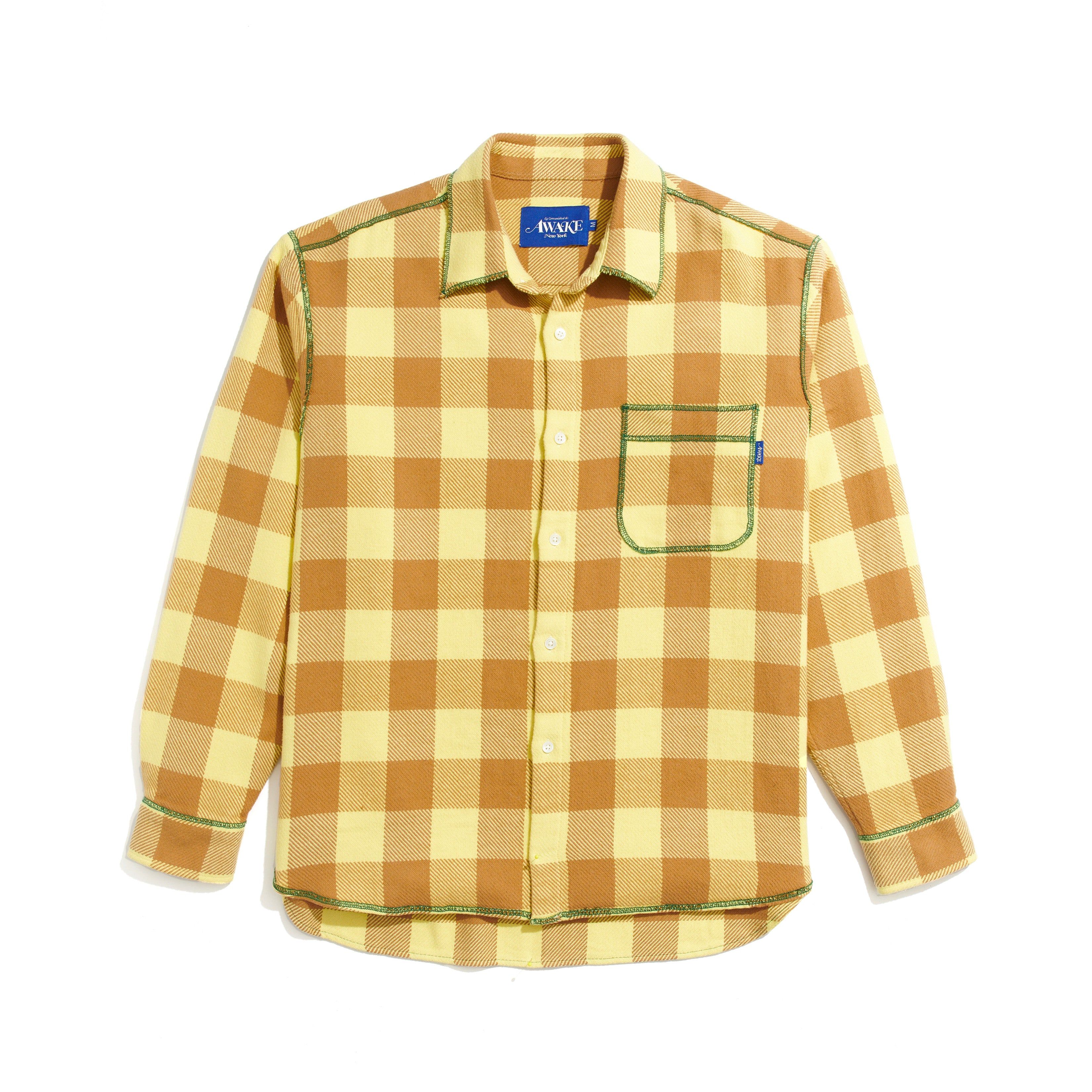 Contrast Stitch Flannel sold by Awake