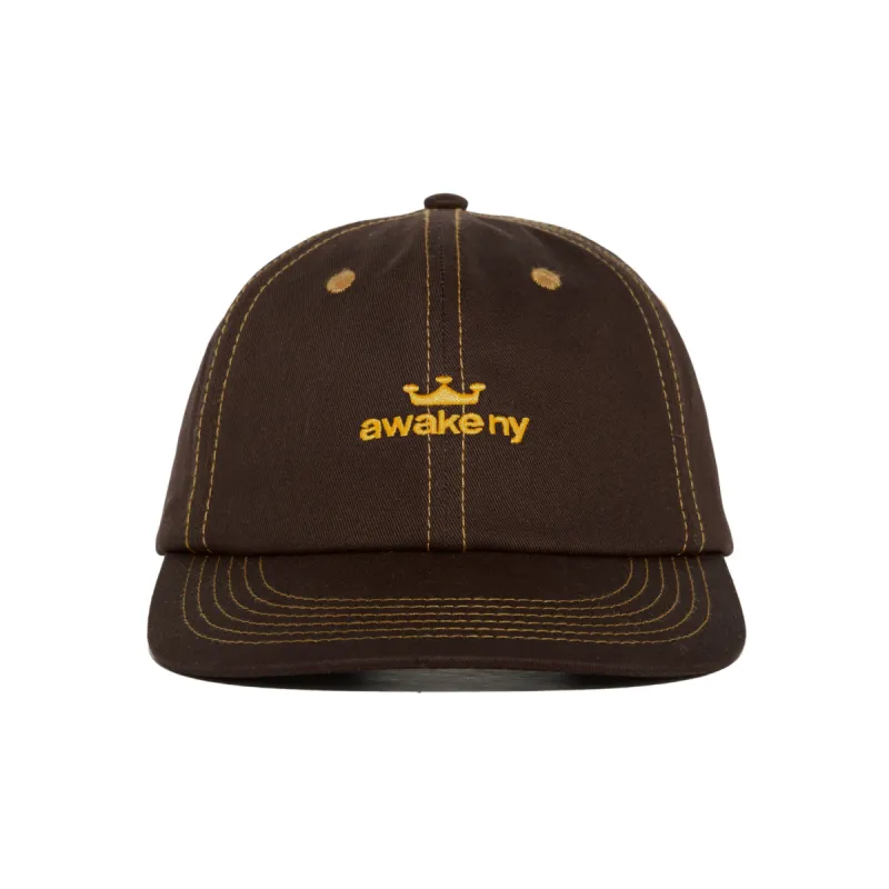 Contrast Stitch Crown Logo 6-Panel Hat sold by Awake