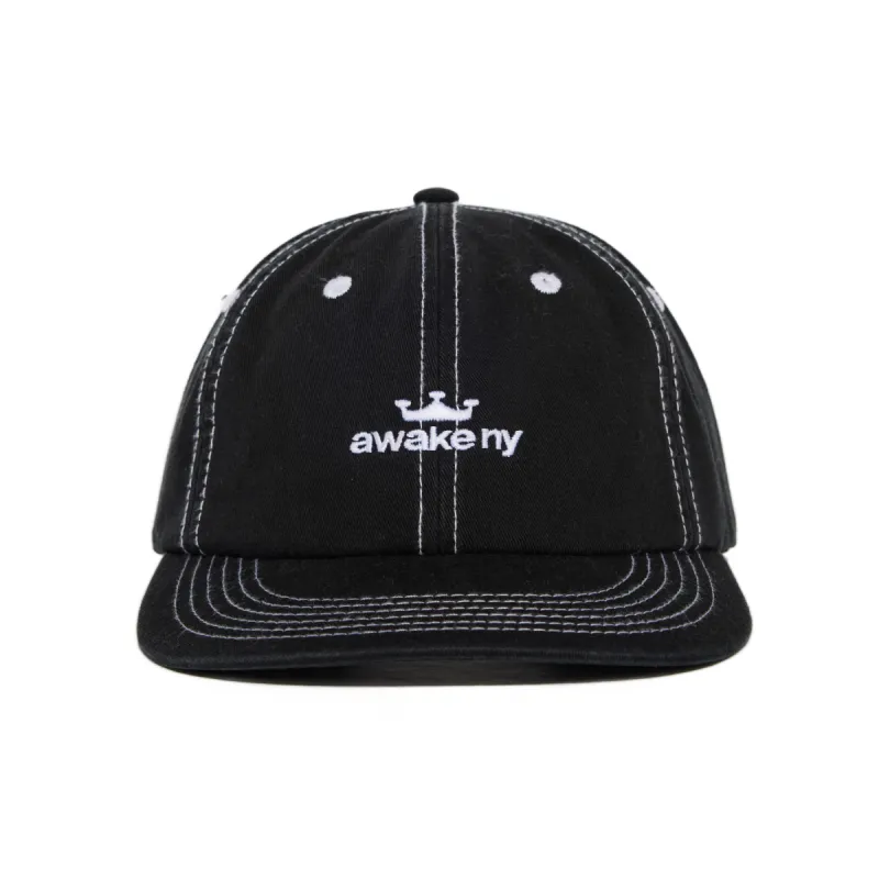 Contrast Stitch Crown Logo 6-Panel Hat sold by Awake