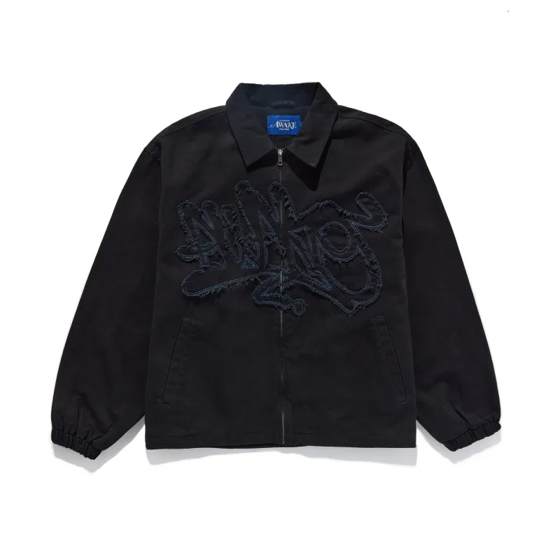 Frayed Script Coaches Jacket sold by Awake