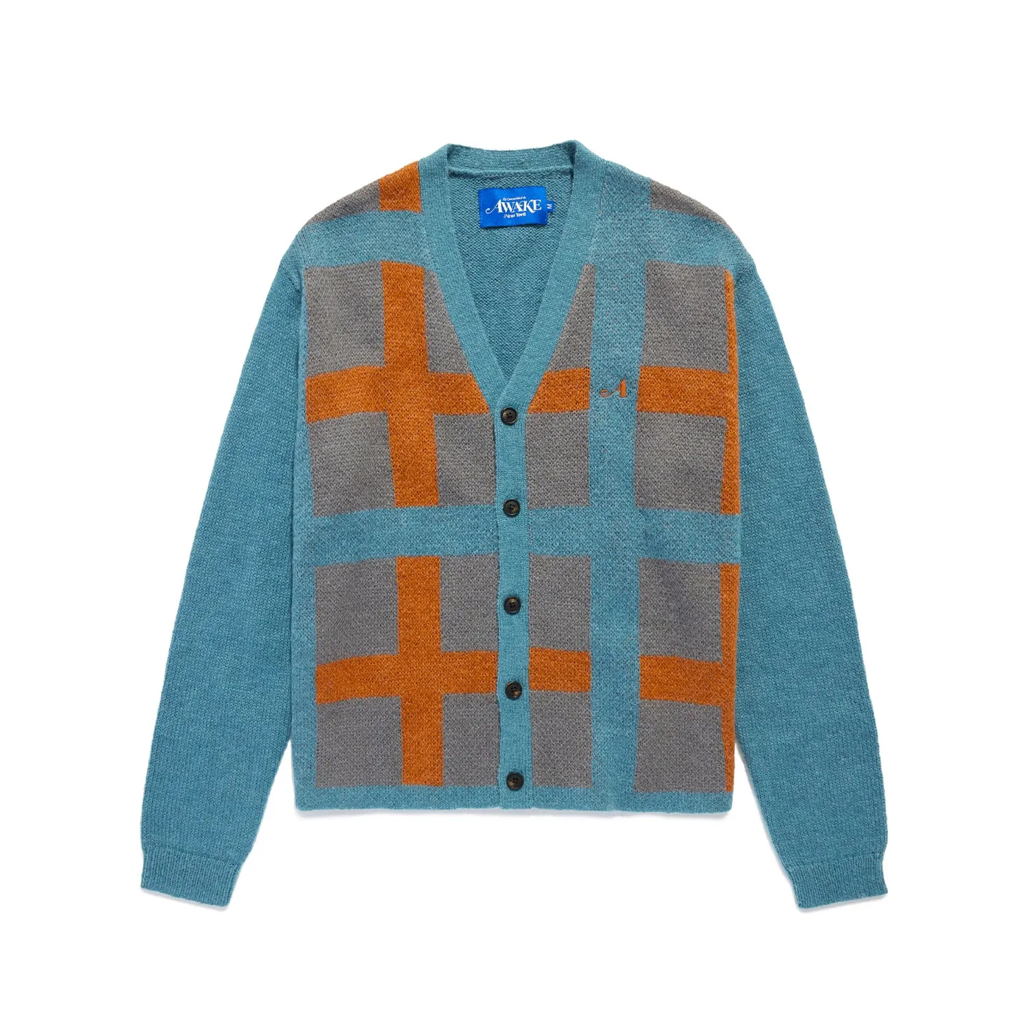 Plaid Alpaca Blend Cardigan sold by Awake