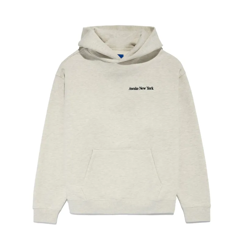Serif Logo Embroidered Hoodie made by Awake