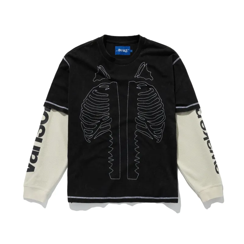 Vanson Skeleton Waffle Tee sold by Awake