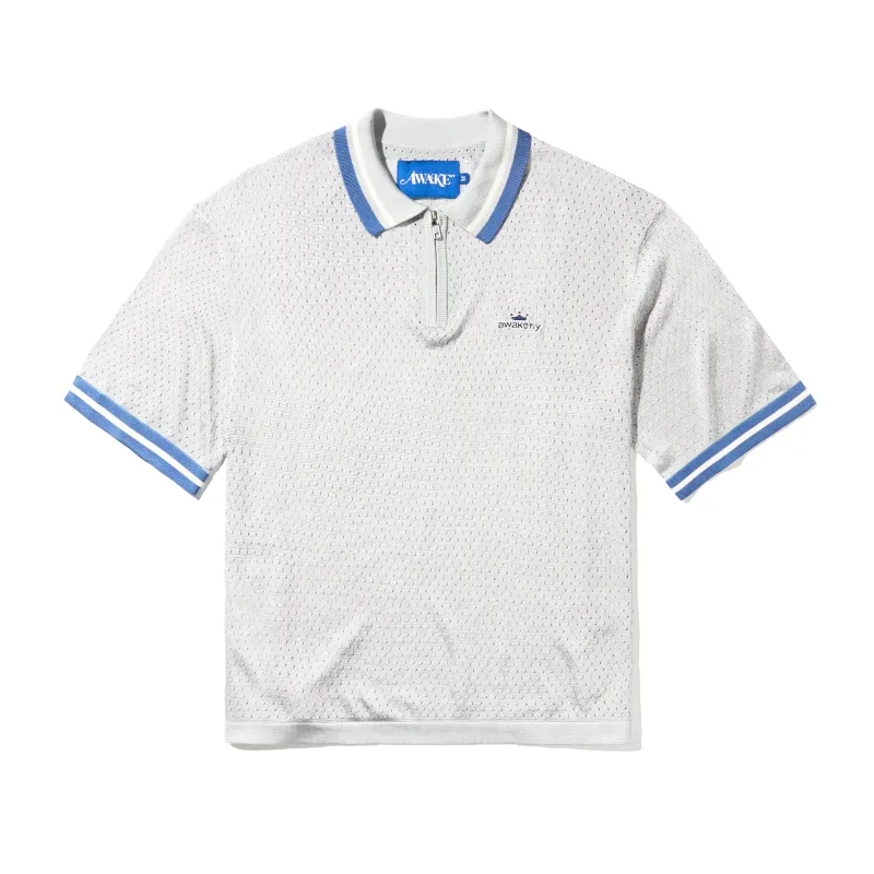 Mesh Zip Polo made by Awake