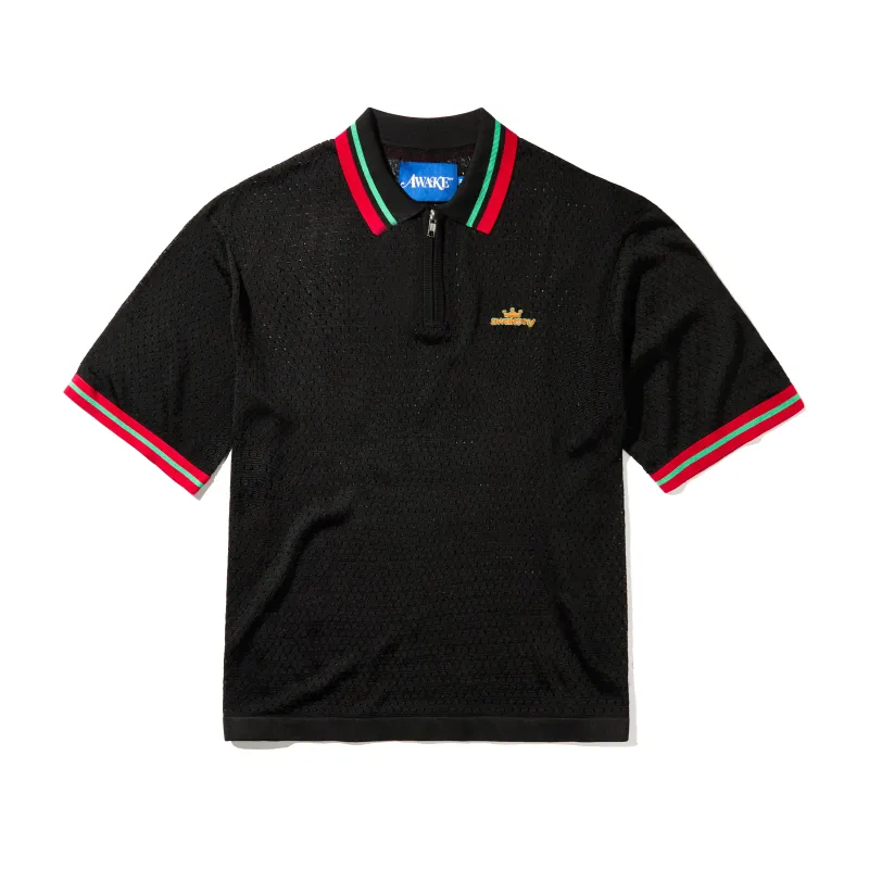 Mesh Zip Polo made by Awake