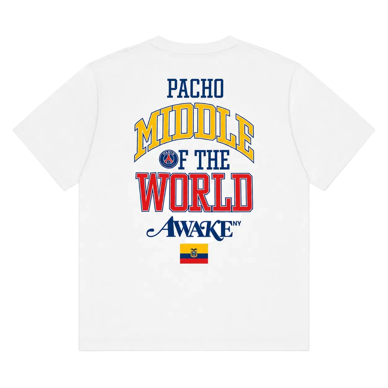 Awake NY X PSG Pacho "Mitad Del Mundo" Tee sold by Awake