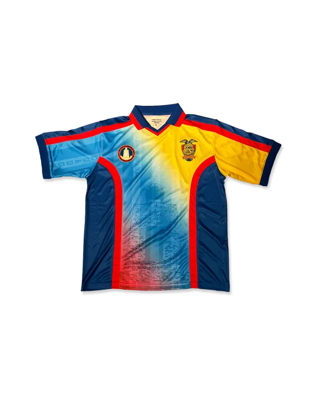 "Mitad del Mundo" Fútbol Jersey by Angelo Baque made by Awake