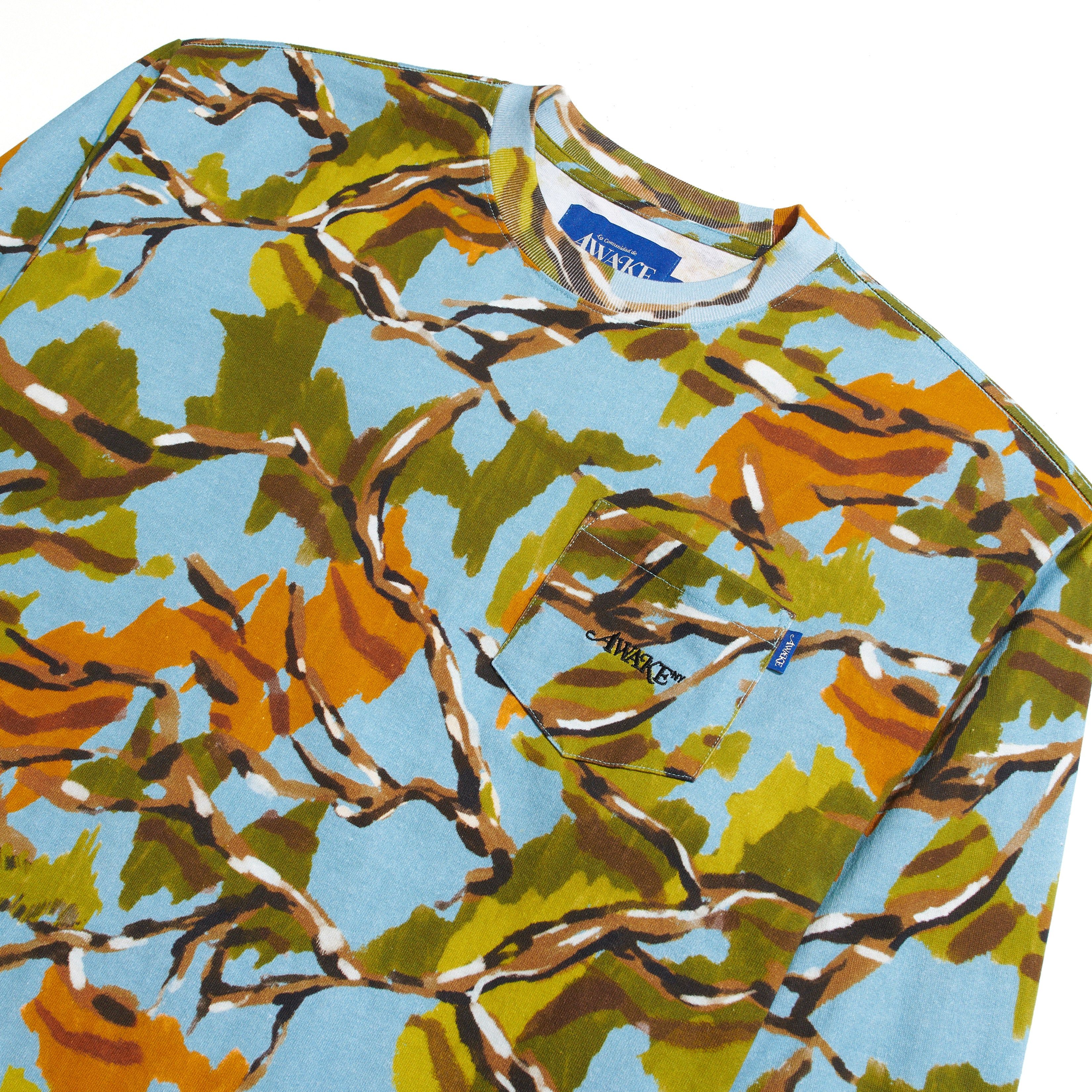 Camo Printed Pocket L/S Tee sold by Awake product image thumbnail 3