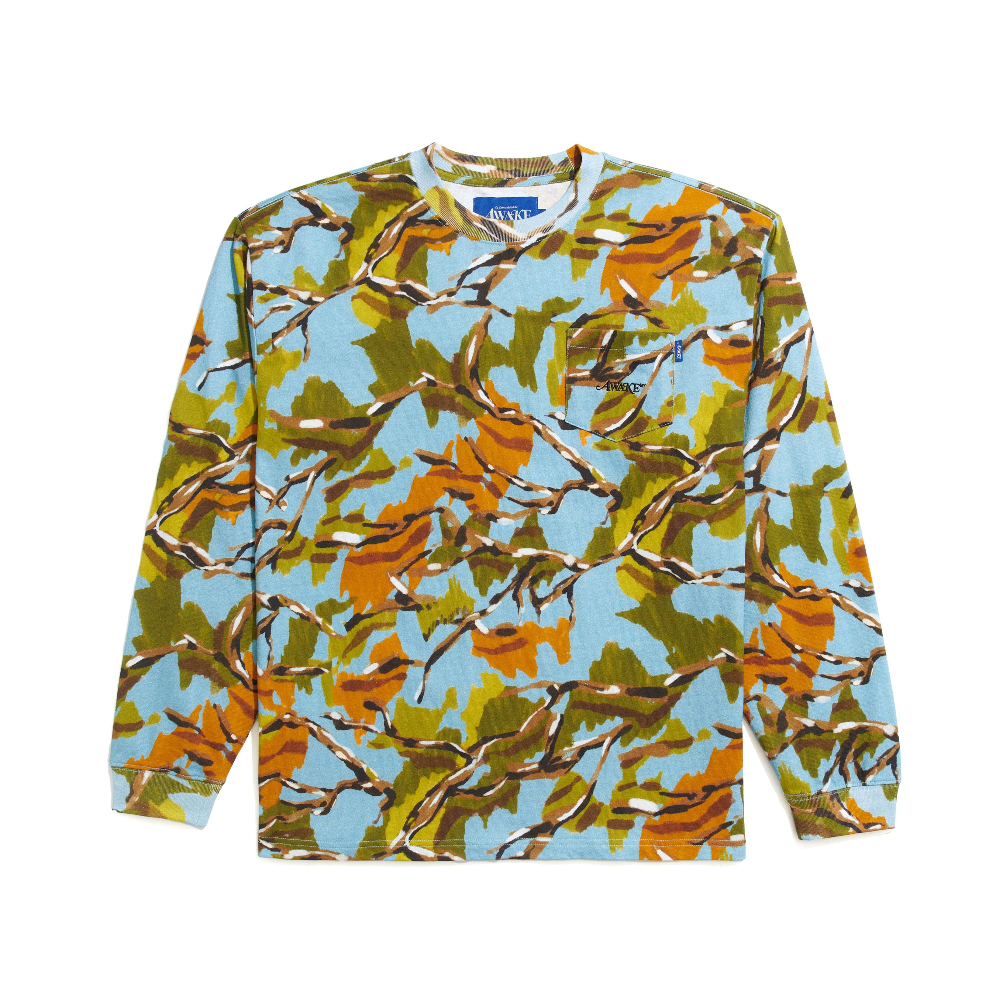 Camo Printed Pocket L/S Tee sold by Awake
