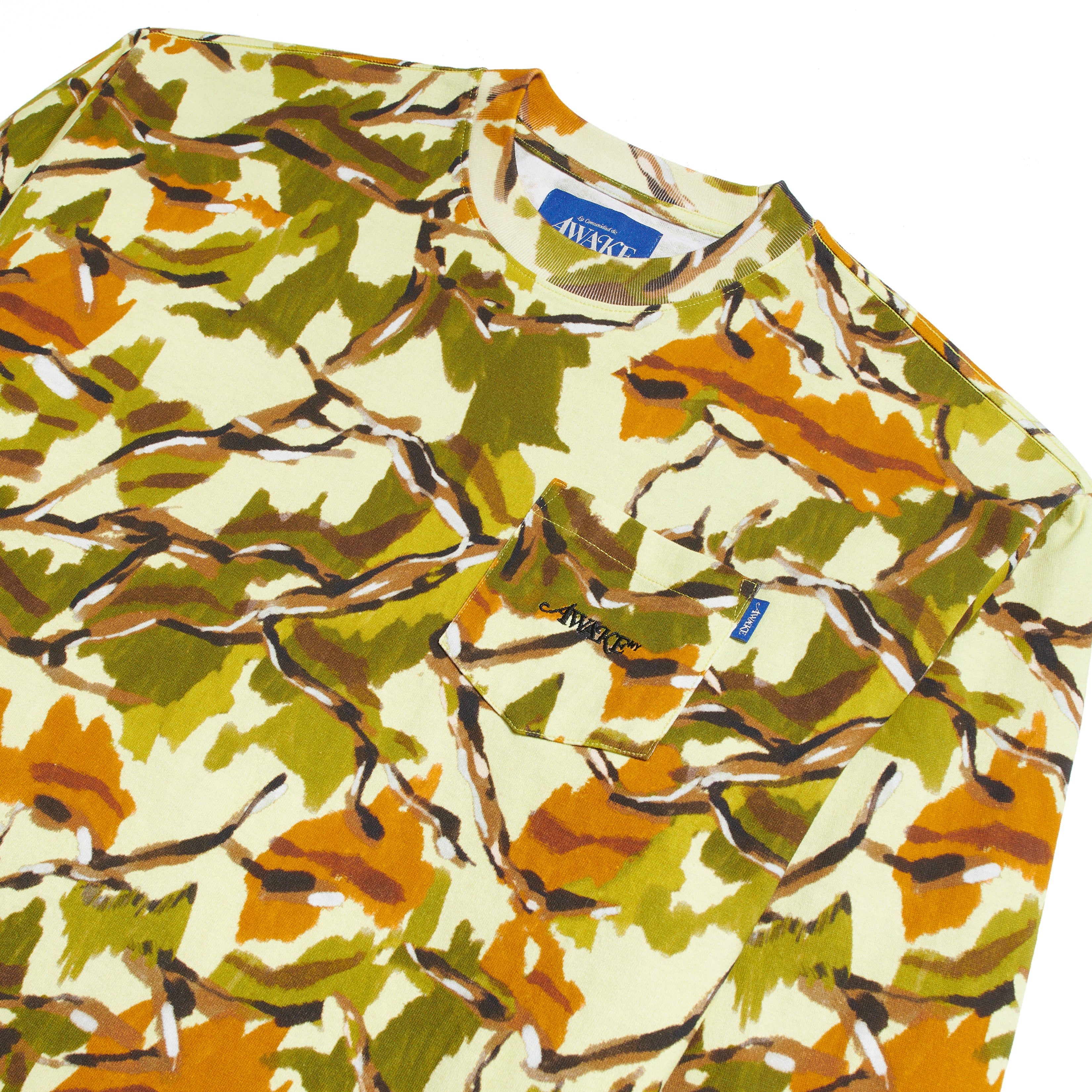 Camo Printed Pocket L/S Tee sold by Awake product image thumbnail 3