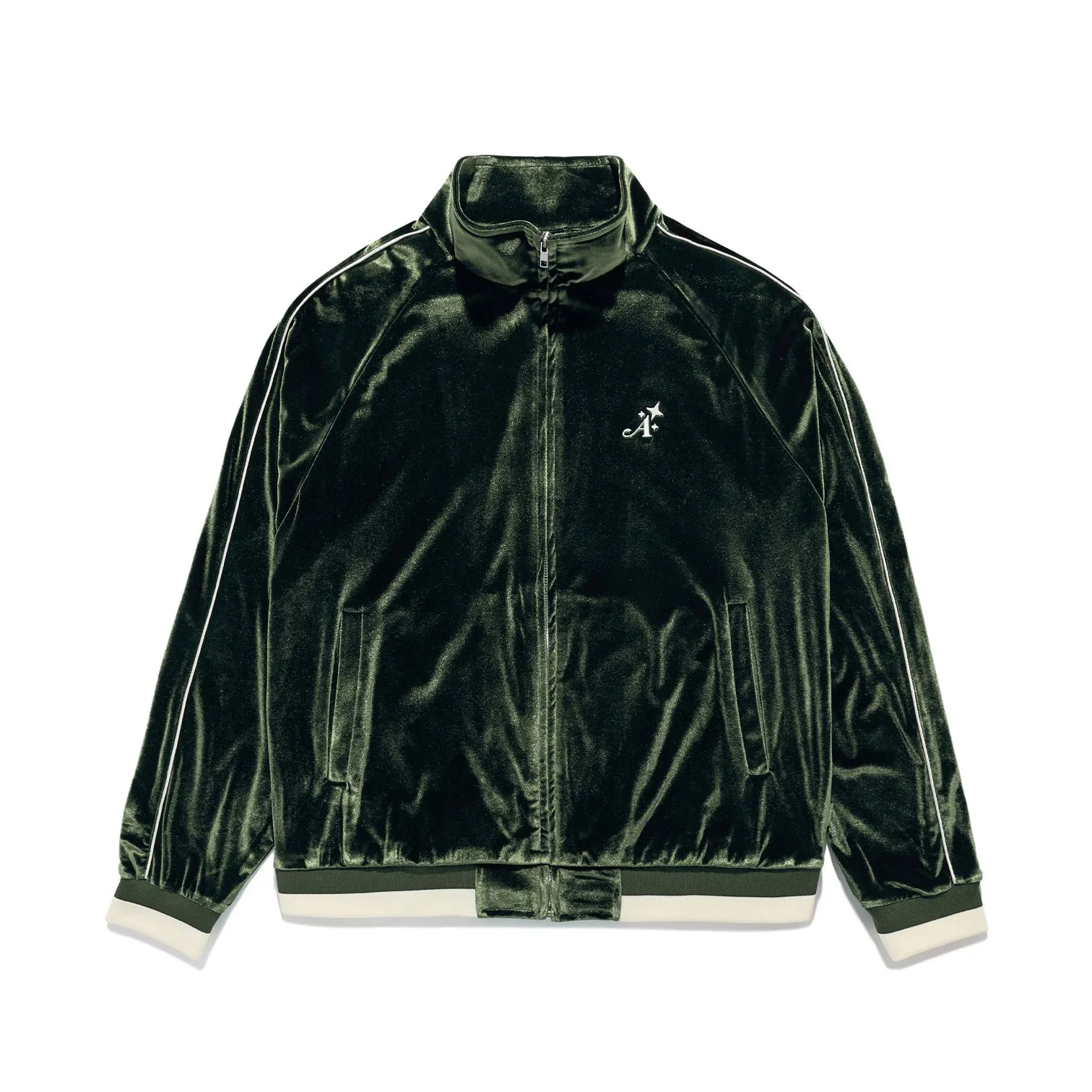 Star "A" Embroidered Velour Track Jacket sold by Awake