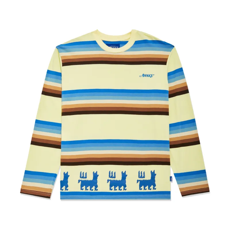 Striped Llama Printed L/S Tee sold by Awake