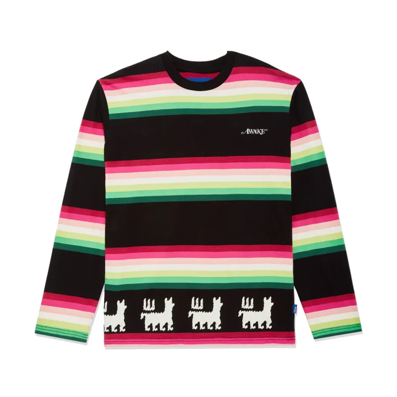 Striped Llama Printed L/S Tee made by Awake