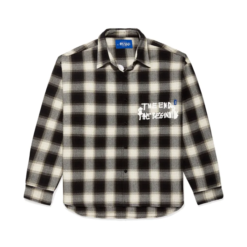 End and Beginning Embroidered Flannel made by Awake