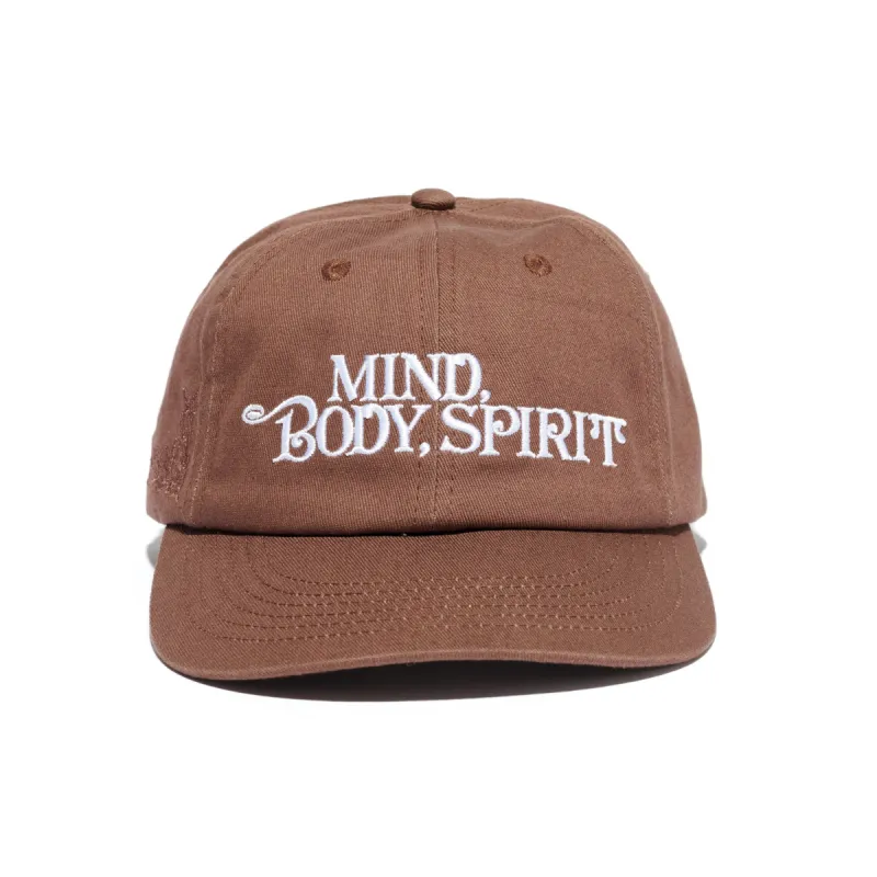 Embroidered Mind Body Spirit 5-Panel Hat made by Awake