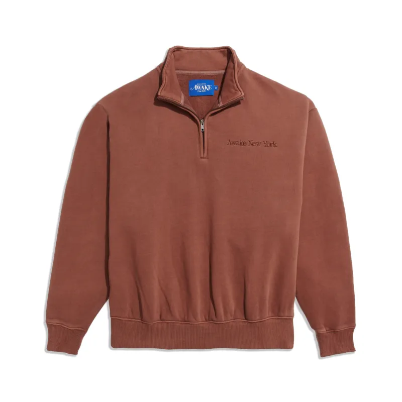 Embroidered Logo Quarter Zip Sweatshirt sold by Awake