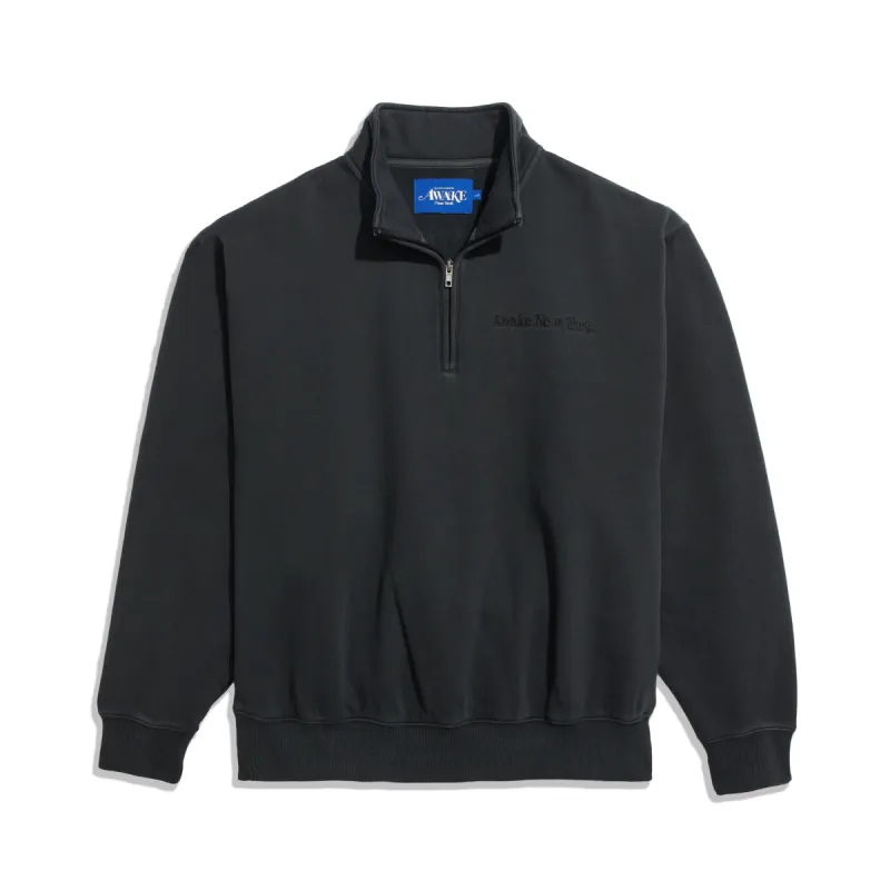 Embroidered Logo Quarter Zip Sweatshirt sold by Awake